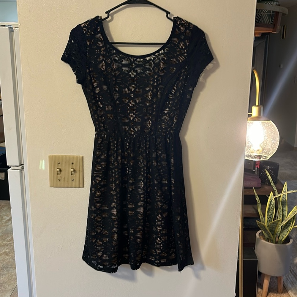 Black lace dress
